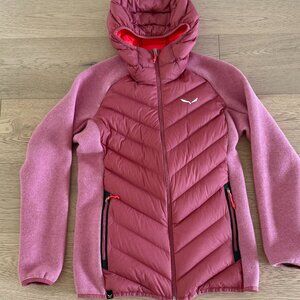 Salewa Fanes Sarner Down Hybrid Jacket Women - Large - Pink Mauve